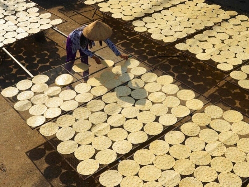 Séchage des galettes soufflées