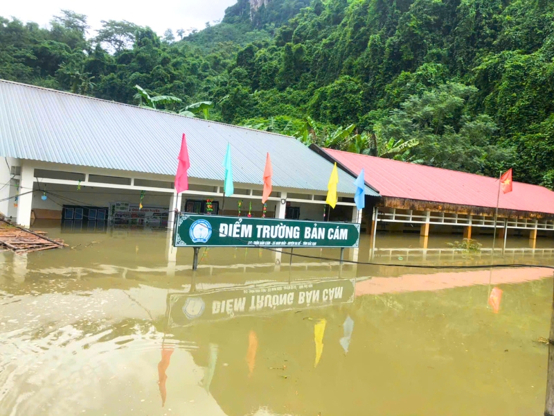 L’école maternelle avant le typhon Yagi